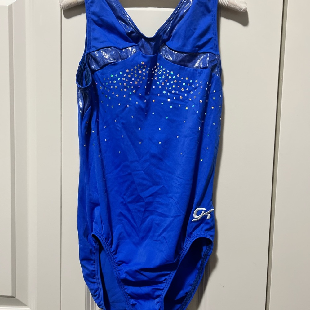 GK Blue Bodysuit with Rhinestone Accents